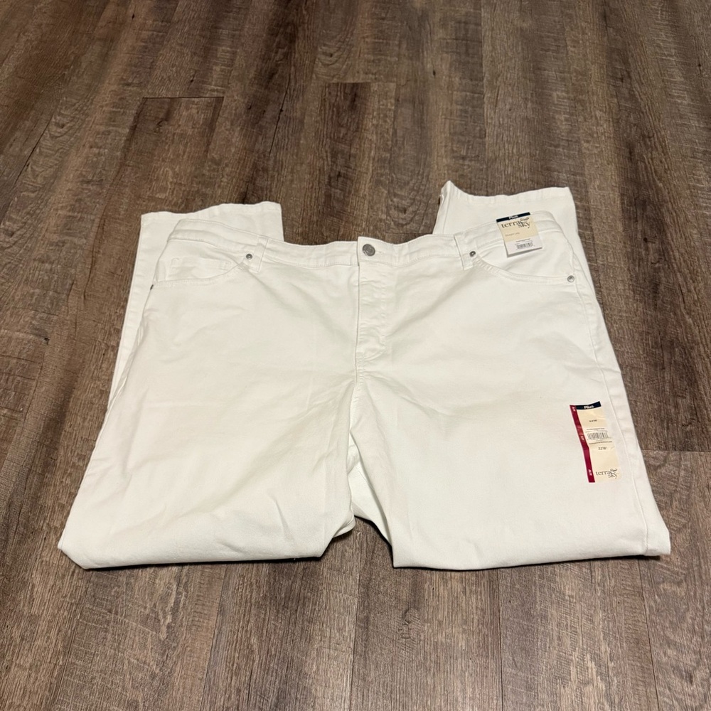 Terra & sky White Denim straight leg Jeans